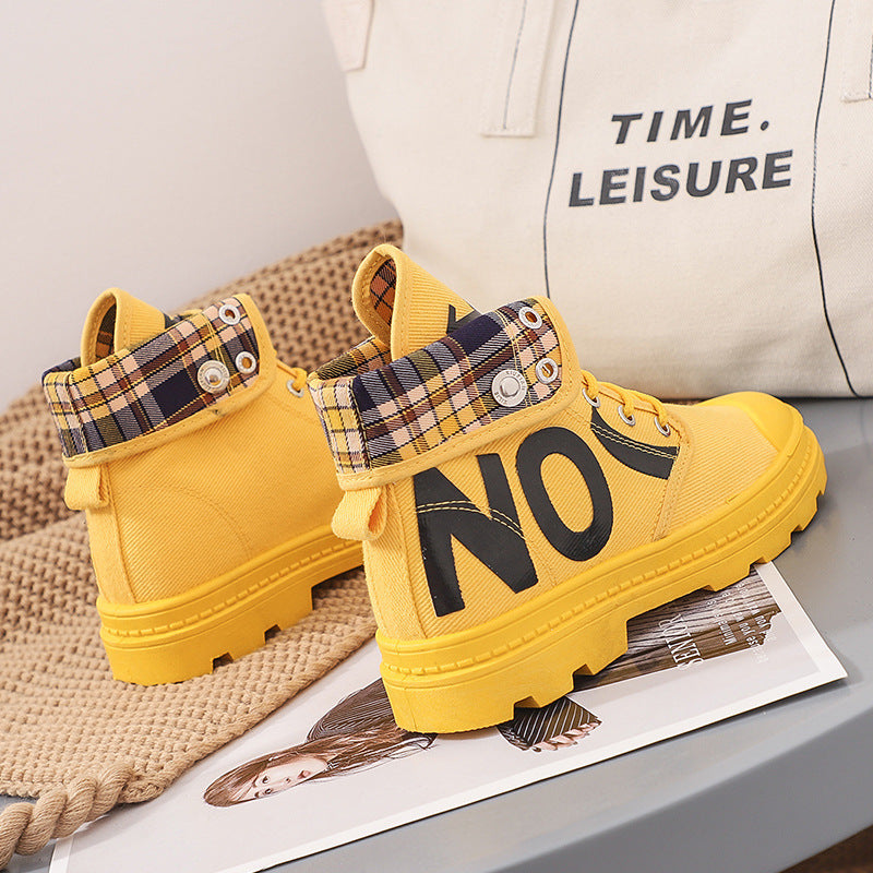 Nye all-match High-top Girls Canvas Short Støvler