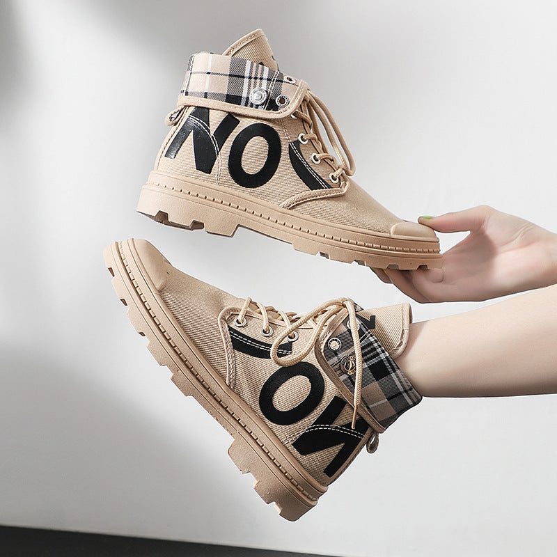Nye all-match High-top Girls Canvas Short Støvler
