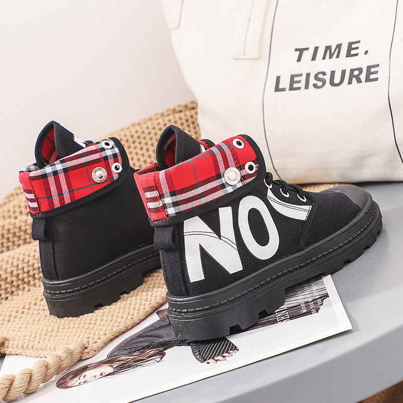 Nye all-match High-top Girls Canvas Short Støvler