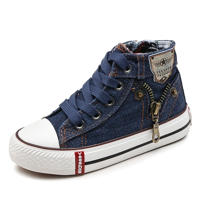 Pustende denim joggesko barn canvas sko