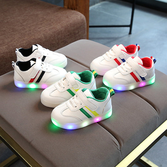 Kimmy Hvite LED Sneakers sKO